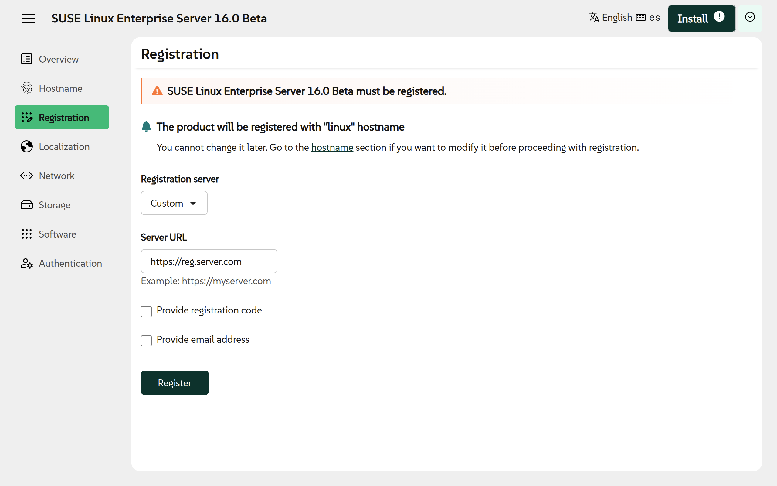 Product registration