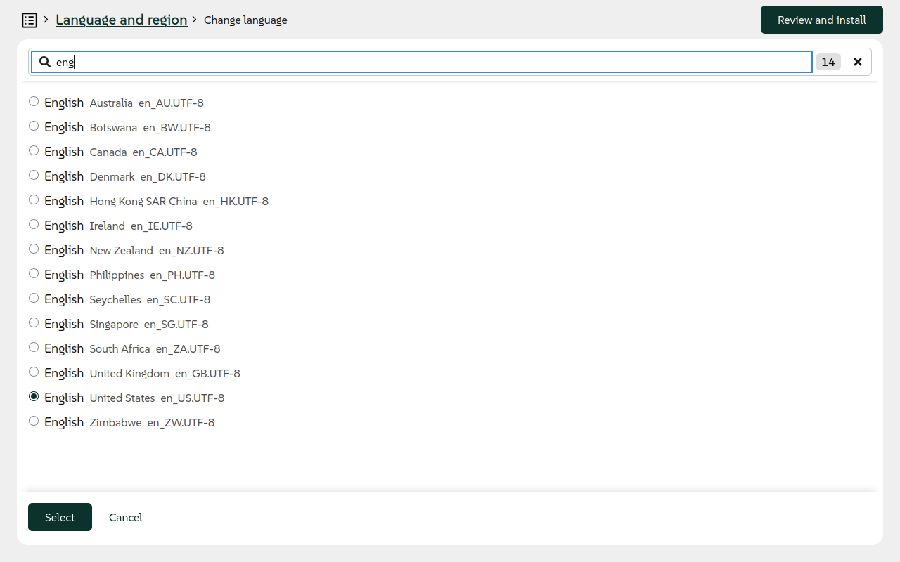 Filtering the list of languages by country