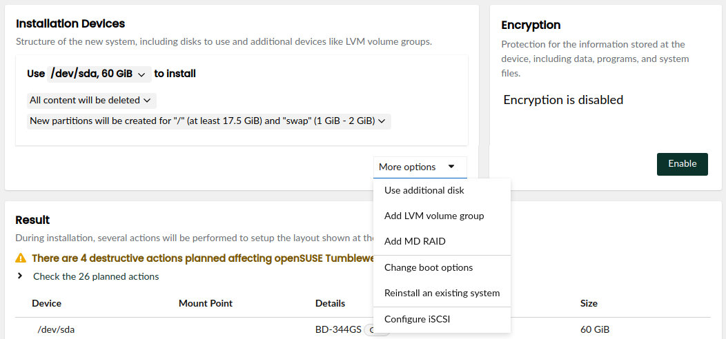 Adding LVM and RAID